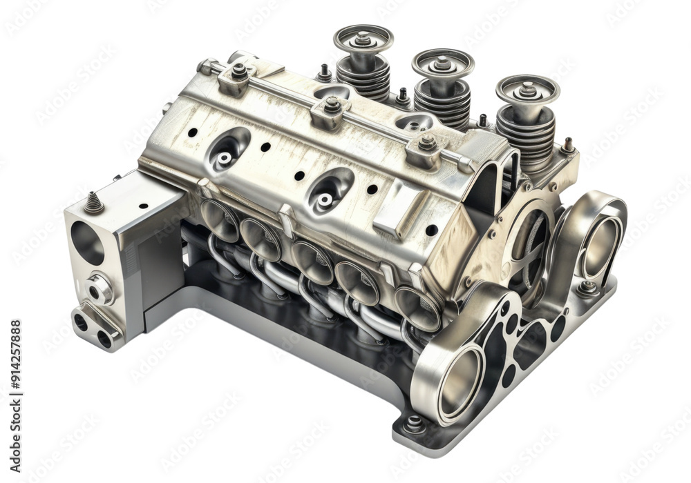 Car Engine piston block part isolated on transparent background. Transparent PNG. Car Engine piston block part isolated on transparent background. Transparent PNG.