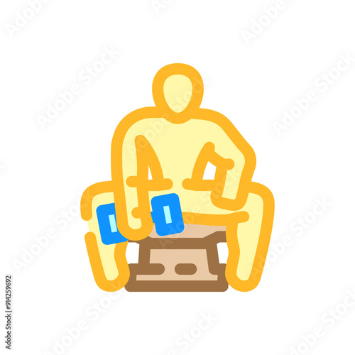 side lunges fitness exercise leg color icon vector. side lunges fitness exercise leg sign. isolated symbol illustration