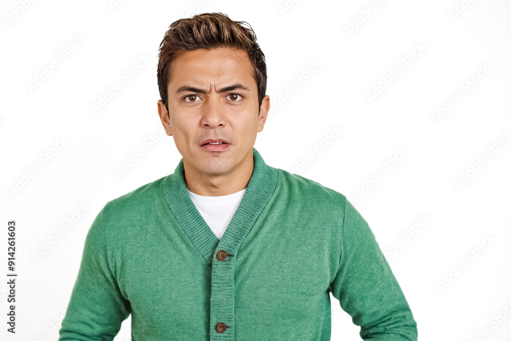 Young man with a confused expression Young man with a confused expression