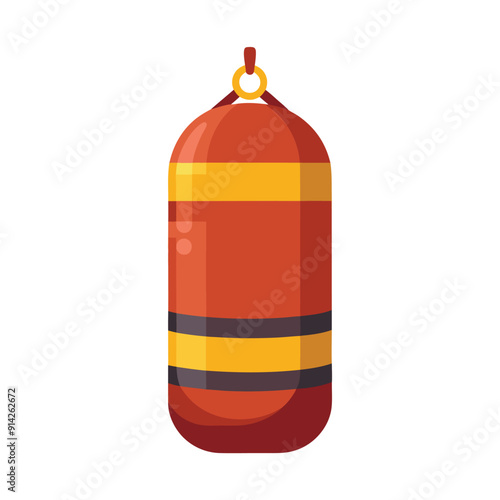 Illustration of Boxing sandbag on white