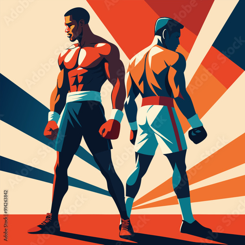 Professional Boxers Isolated