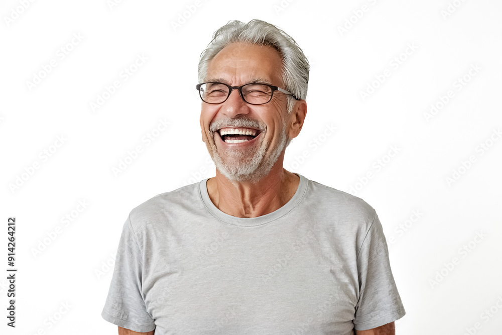 Portrait of a happy senior man laughing Portrait of a happy senior man laughing