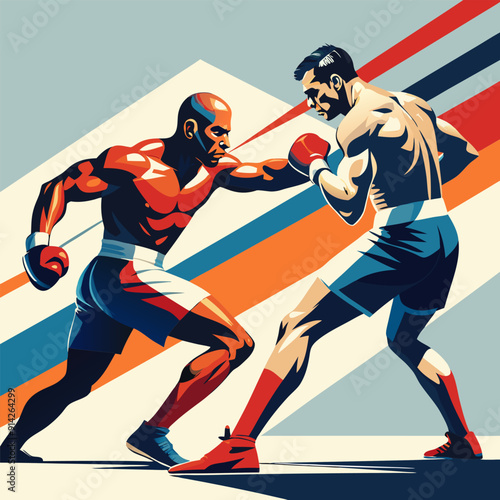 Professional Boxers Isolated