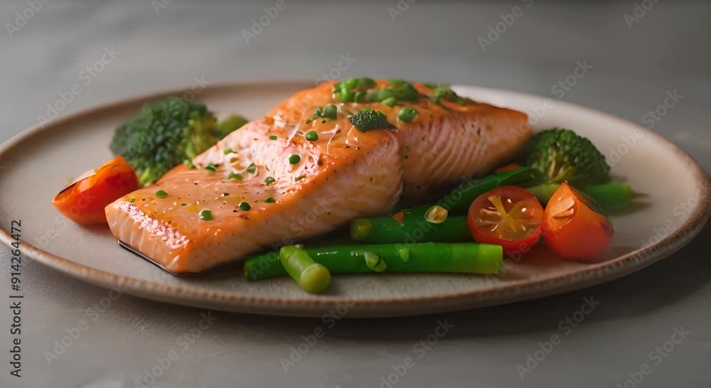 Grilled Salmon with Vegetables Grilled Salmon with Vegetables