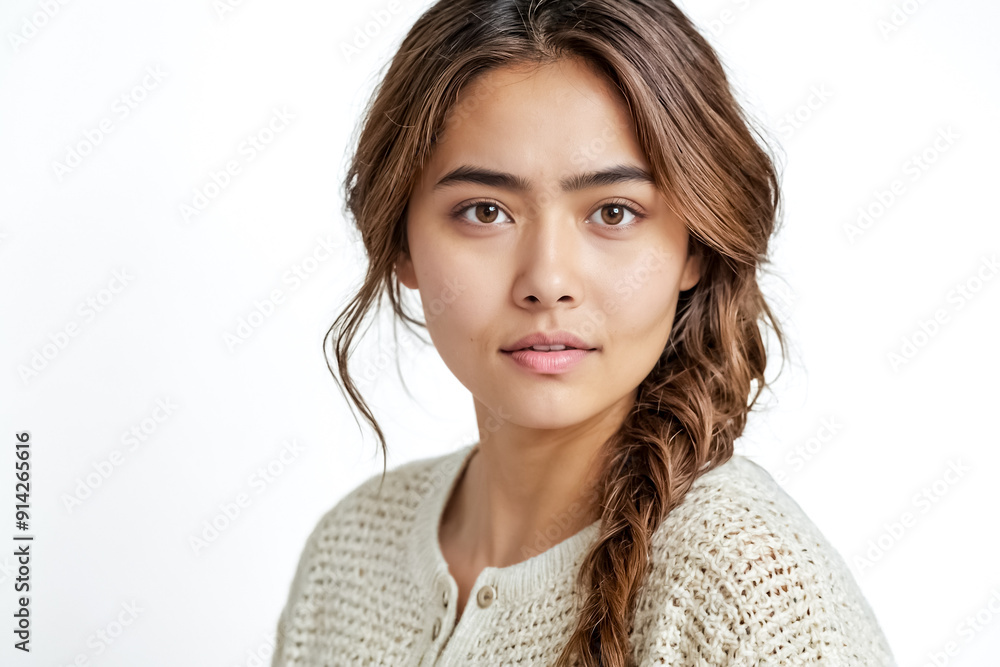 Portrait of a Young Woman with a Braid Portrait of a Young Woman with a Braid