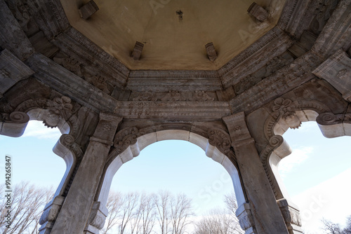 The internal structure of the octagonal building of Huanghuazhen in Old Summer Palace Western Tower Scenic Area photo