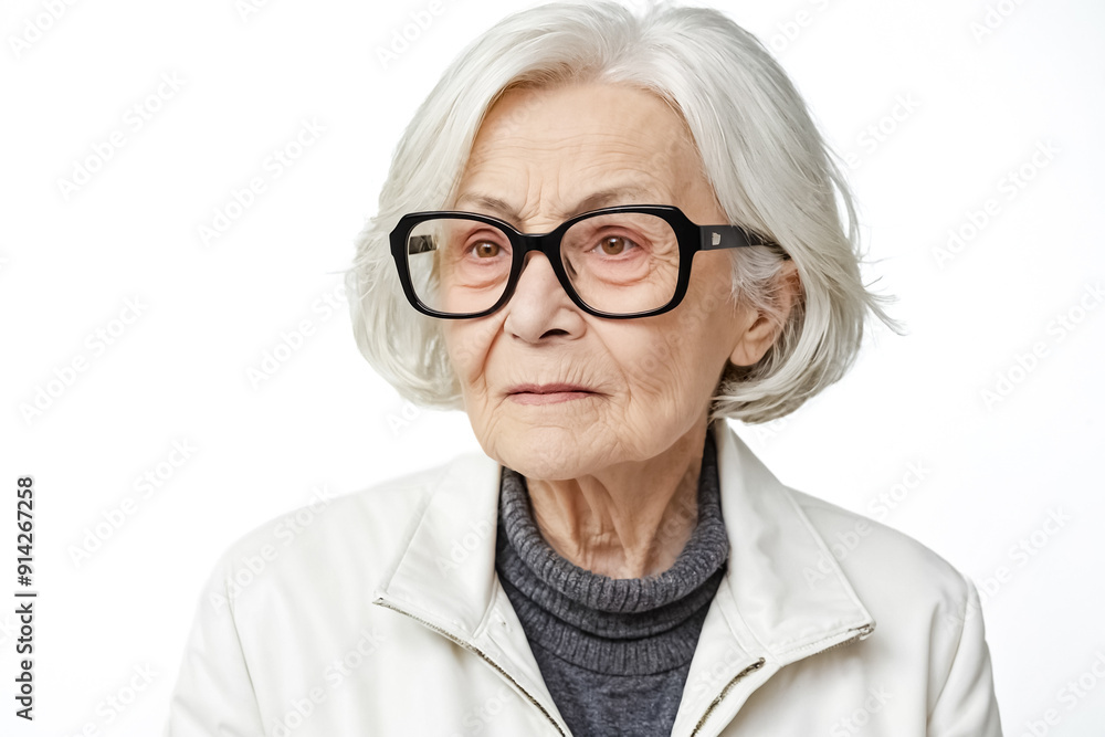 Fototapeta premium Portrait of a senior woman wearing glasses