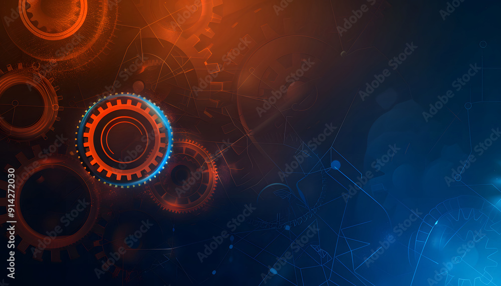 Obraz premium Abstract background design with gears design