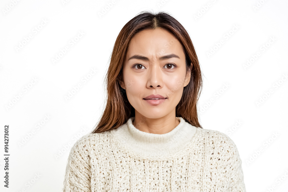 Portrait of a woman with a neutral expression Portrait of a woman with a neutral expression