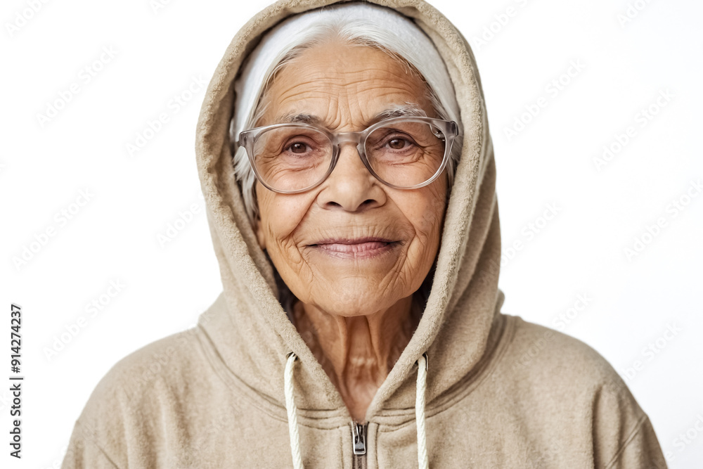 Portrait of a smiling older woman with glasses Portrait of a smiling older woman with glasses