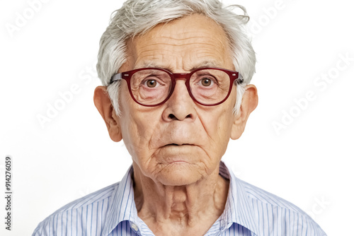 Portrait of a Senior Man with a Worried Expression