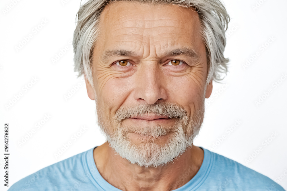 Portrait of a Mature Man with Grey Hair and Beard Portrait of a Mature Man with Grey Hair and Beard