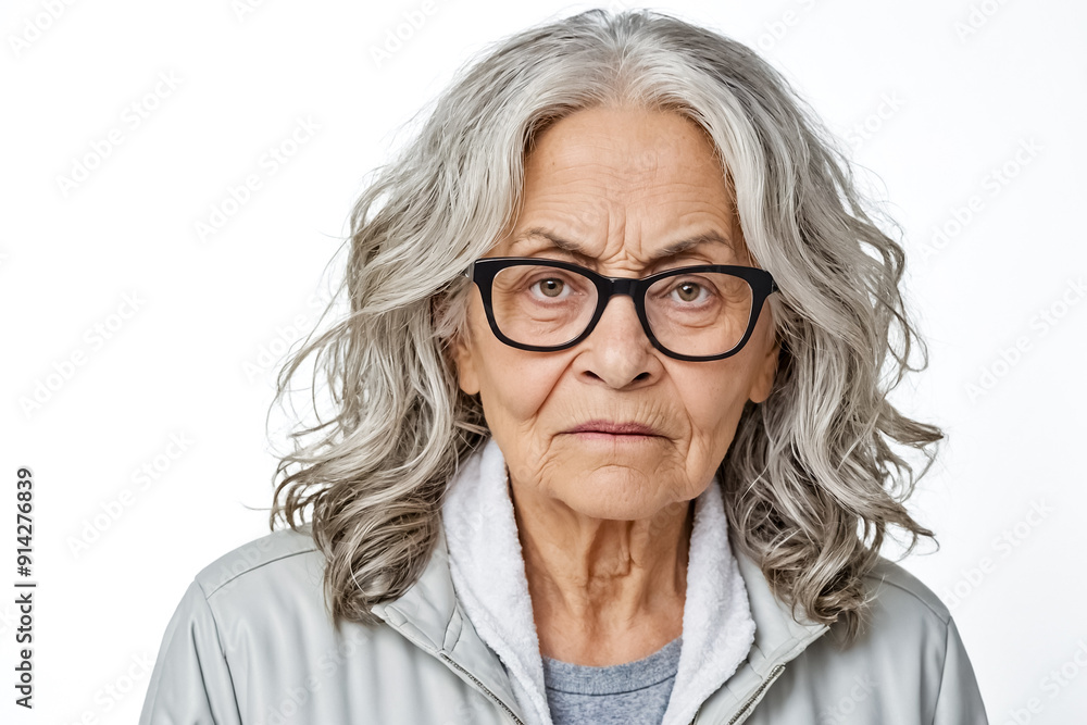 Fototapeta premium Senior Woman with Serious Expression