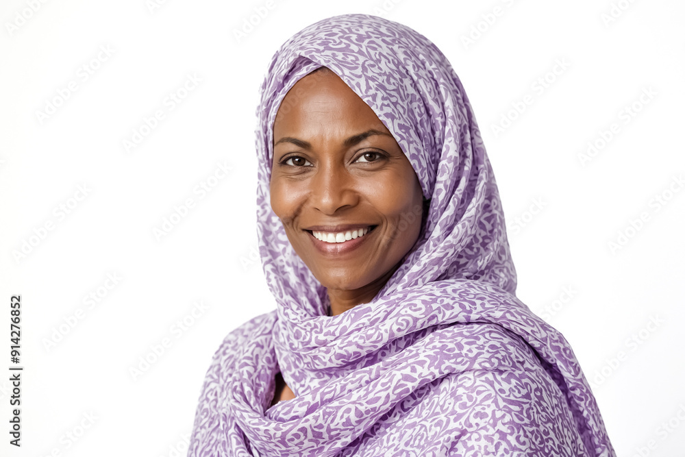 Portrait of a smiling woman in a headscarf Portrait of a smiling woman in a headscarf