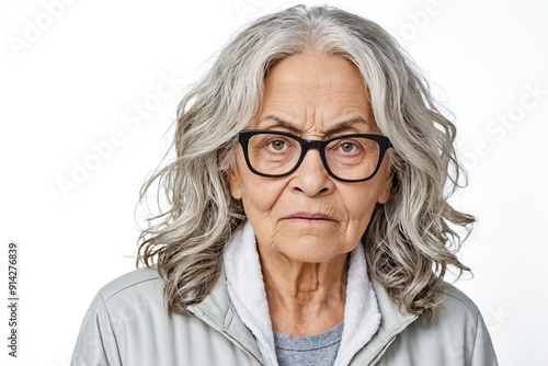 Senior Woman with Serious Expression