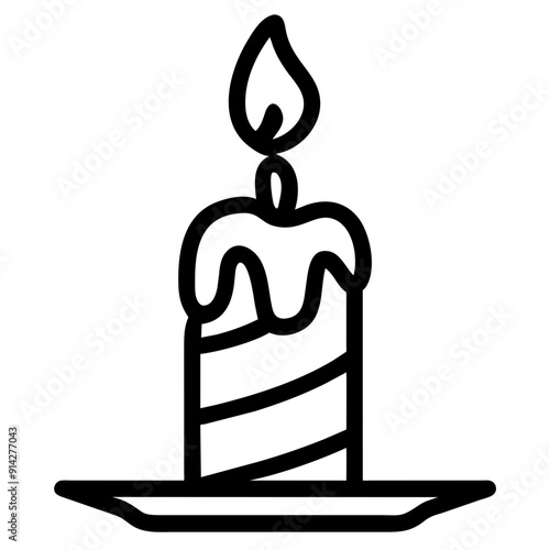 Elegant Candle Icon