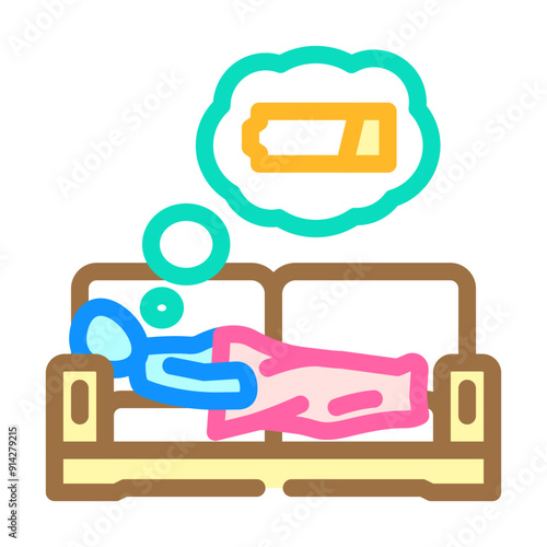 physical inactivity obesity overweight color icon vector. physical inactivity obesity overweight sign. isolated symbol illustration