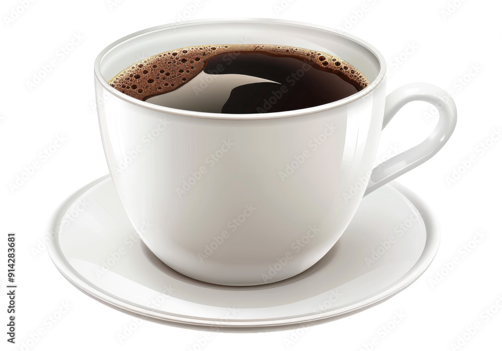 White Coffee cup isolated on transparent background. Transparent PNG. White Coffee cup isolated on transparent background. Transparent PNG.