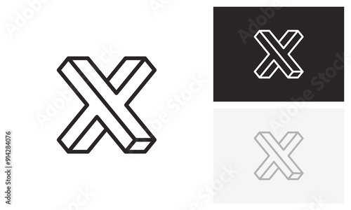 X logo, letter x, initial x logo design