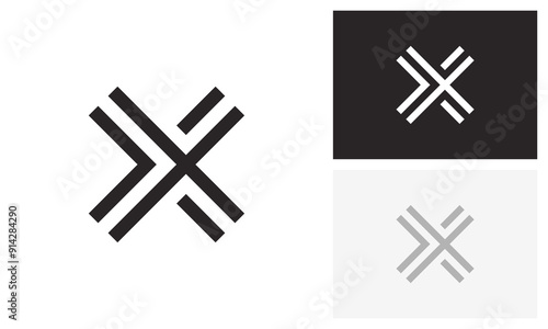 X logo, letter x, initial x logo design