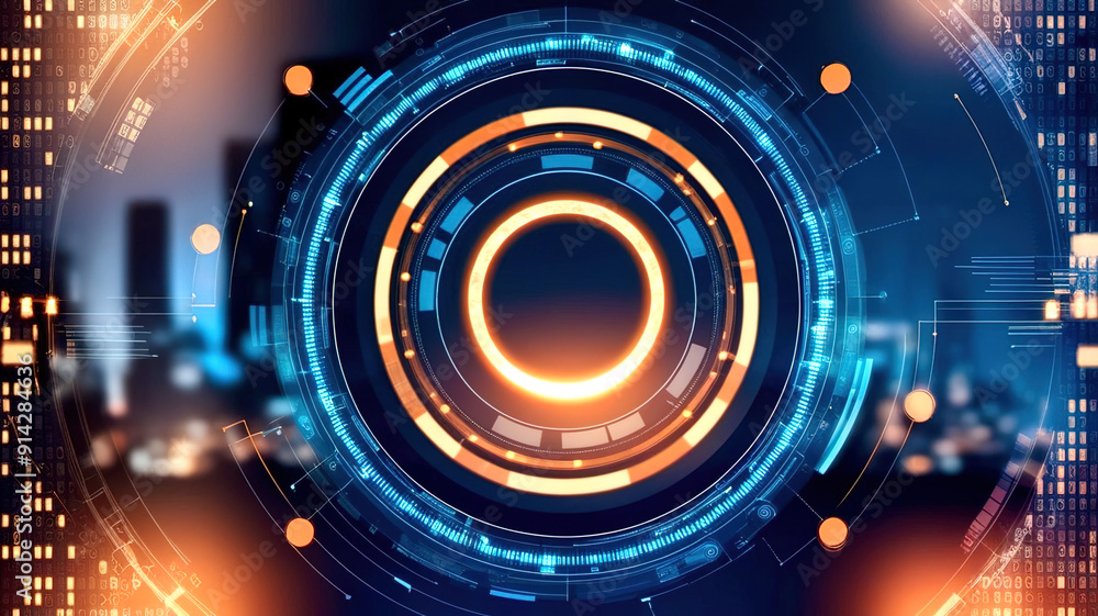 Obraz premium Abstract virtual background with circle