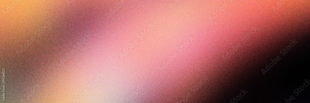 Fototapeta premium Abstract blurred gradient background in warm tones of pink, orange, and black, perfect for creative design projects and modern art concepts.