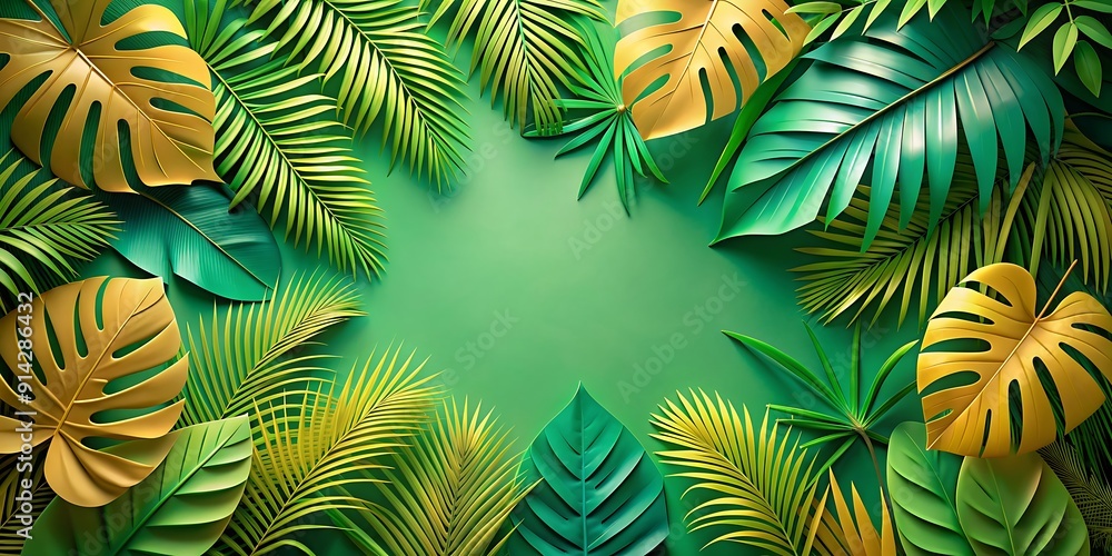 Lush Green Background with Tropical Leaves in Vibrant Colors. Photos. Images. Tropical. Leaves. Background. Lush Green Background with Tropical Leaves in Vibrant Colors. Photos. Images. Tropical. Leaves. Background.