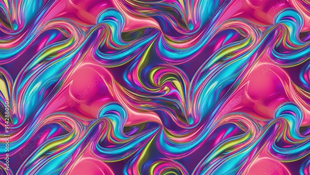 Obraz premium Abstract liquid background. Liquid marble pattern. Multicolored texture. Digital art. 3D rendering