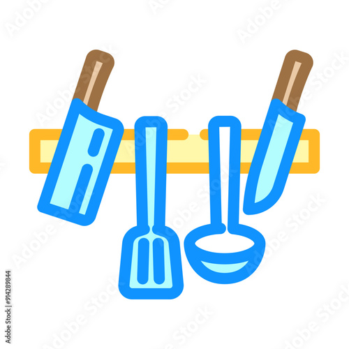 kitchen tools restaurant chef color icon vector. kitchen tools restaurant chef sign. isolated symbol illustration