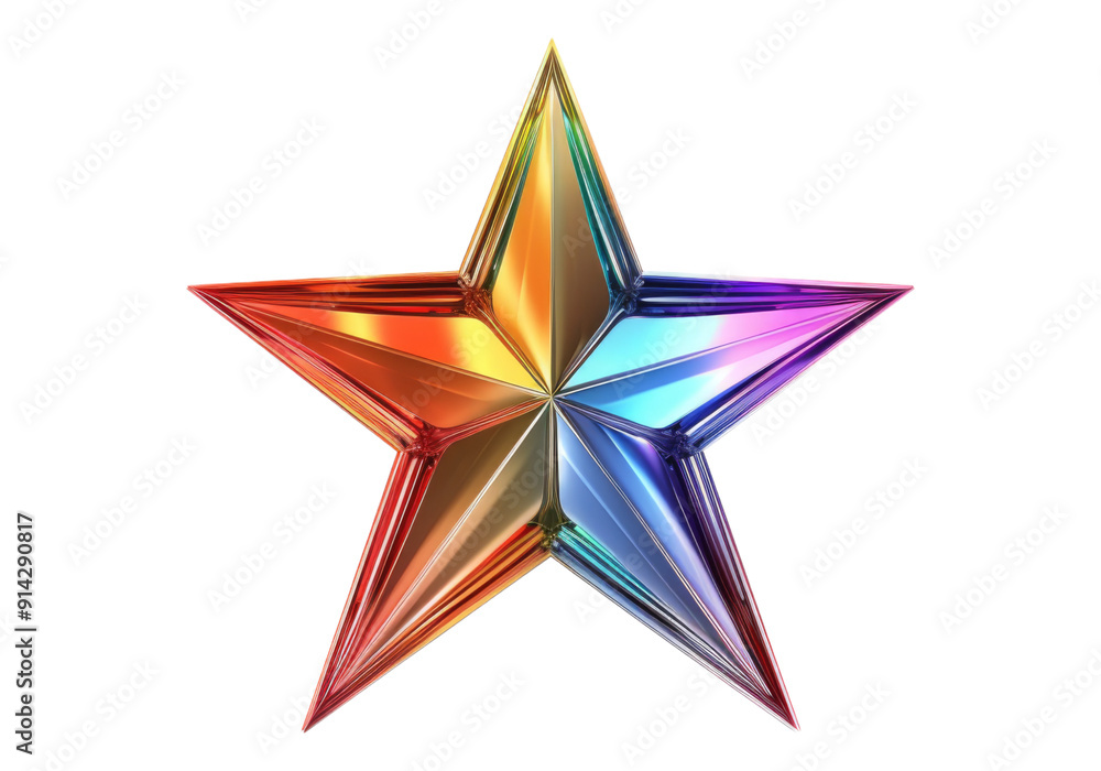 Colorful 3d stars isolated on transparent background. Transparent PNG. Colorful 3d stars isolated on transparent background. Transparent PNG.