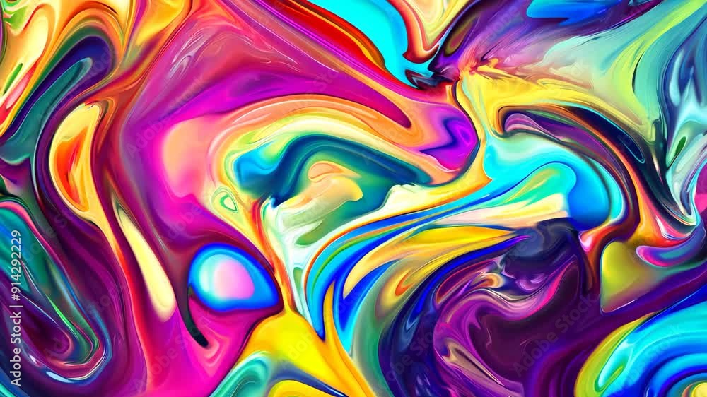 Abstract colorful fluid art, vibrant swirls and splashes of multicolor paint. Creative artistic expression concept Abstract colorful fluid art, vibrant swirls and splashes of multicolor paint. Creative artistic expression concept