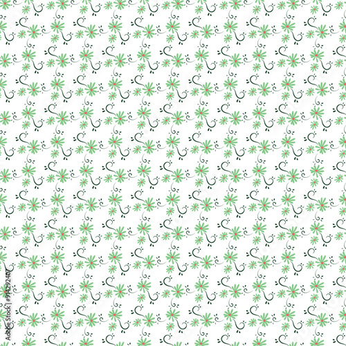 Leaves patten on white background