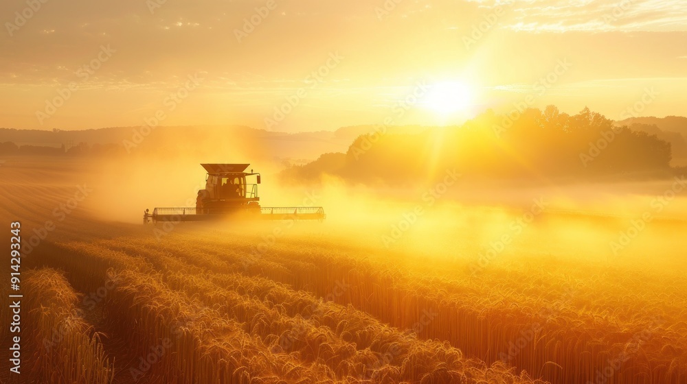 Fototapeta premium Sunrise Harvest
