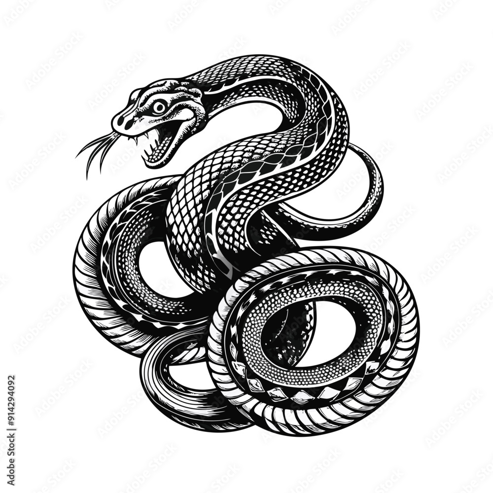 Obraz premium Old engraving style vector illustration