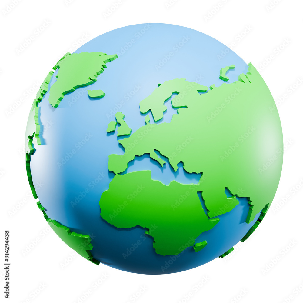 Naklejka premium 3D illustration of Earth. Biodiesel