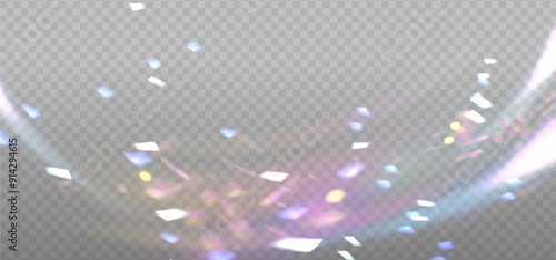 Prism light sparkles overlay, crystal diamond shine of lilac rainbow light with flares. Prism light glasses or lens flare spectrum of gem glass refraction and sunlight shiny dispersion. Vector