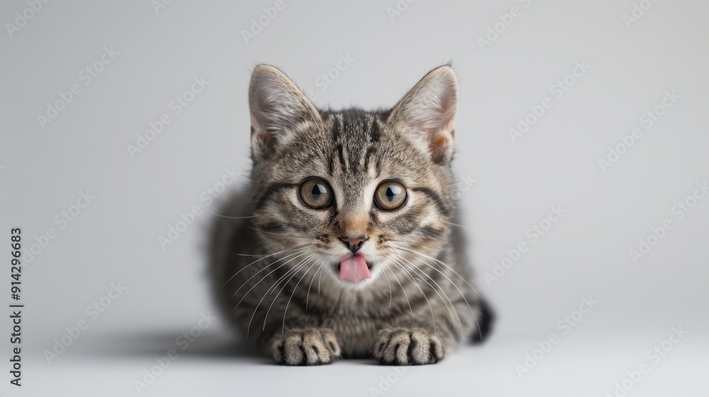 The playful striped kitten The playful striped kitten