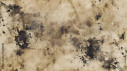 A dirty, smudged, and torn piece of paper with black ink stains