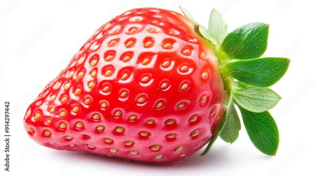 Macro Photography A Close-Up View of a Fresh, Ripe Strawberry with Vibrant Red Skin and Green Leaves (170 characters) This includes Perspective Macro photography Composition Close-up of a strawberry I Macro Photography A Close-Up View of a Fresh, Ripe Strawberry with Vibrant Red Skin and Green Leaves (170 characters) This includes Perspective Macro photography Composition Close-up of a strawberry I