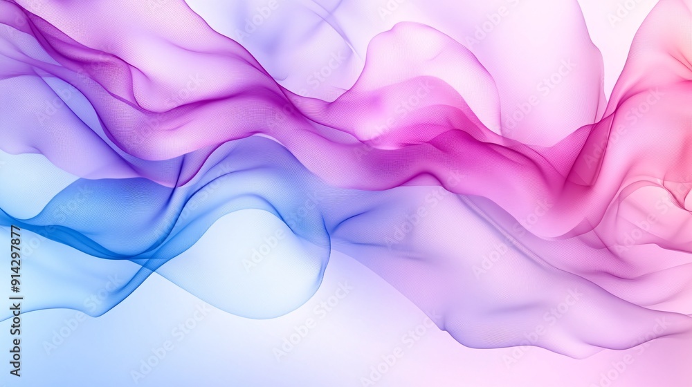 Fototapeta premium Minimal design with a soft gradient background in pastel hues blending seamlessly for a calming effect Stock Photo with copy space