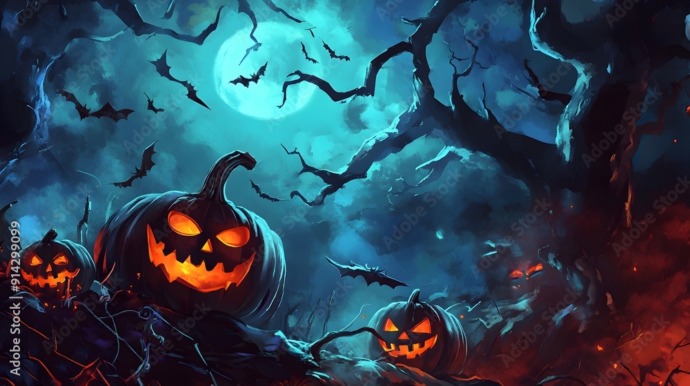 Halloween party design template for Halloween party poster Halloween party design template for Halloween party poster