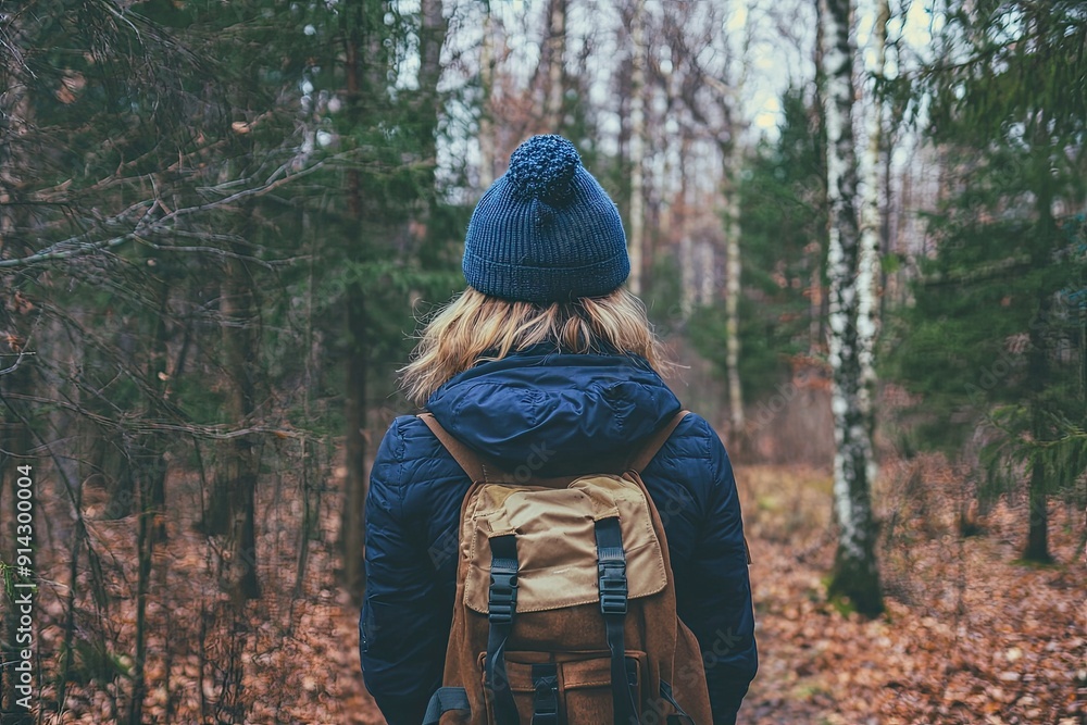 A solitary hiker exploring a tranquil forest trail, surrounded by autumn foliage and tall trees, evoking a sense of adventure. A solitary hiker exploring a tranquil forest trail, surrounded by autumn foliage and tall trees, evoking a sense of adventure.