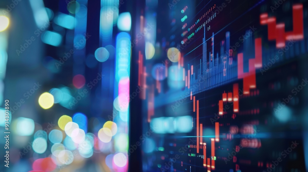 With various charts and graphs, an abstract representation of financial data visualization illustrates market trends, economic analysis, and digital finance. With various charts and graphs, an abstract representation of financial data visualization illustrates market trends, economic analysis, and digital finance.