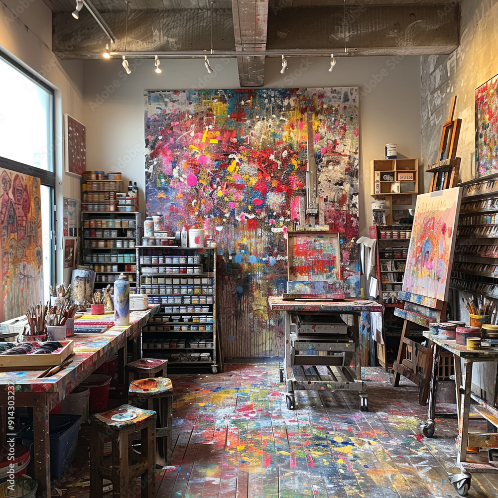 interior of an art room interior of an art room