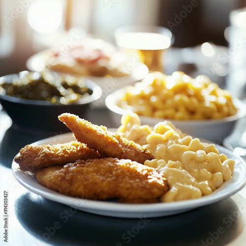  Fried Catfish with Macaroni and Cheese