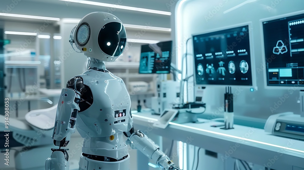 Medical Robot in a Futuristic Clinic Medical Robot in a Futuristic Clinic