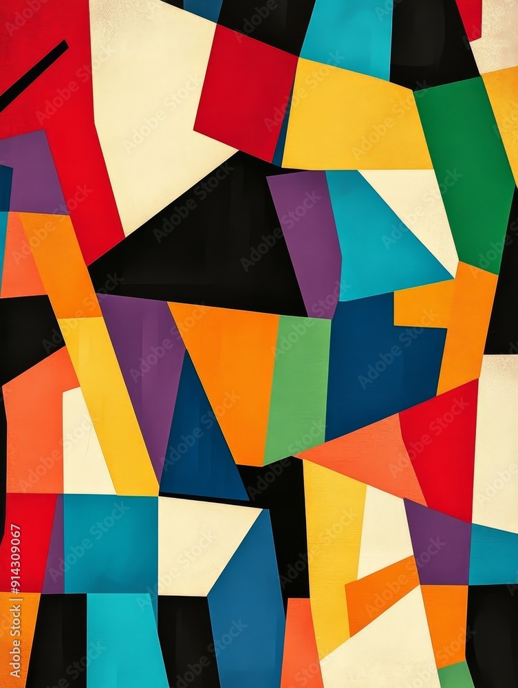 Abstract Geometric Composition with Vibrant Colors Abstract Geometric Composition with Vibrant Colors
