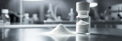 Powder on medicine bottle 