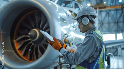 An aerospace engineer conducting stress tests on aircraft materials to ensure safety and durability.