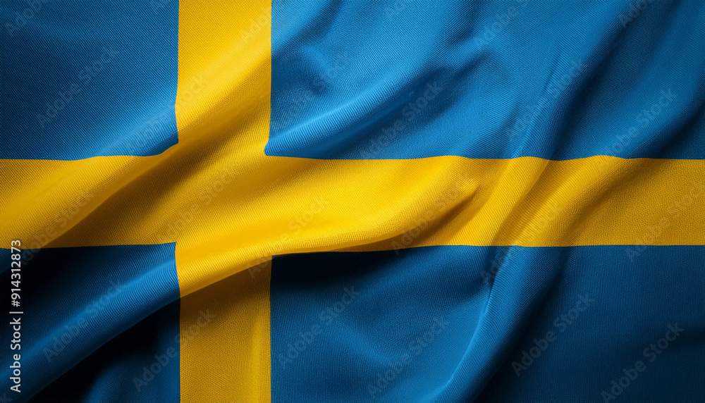 Simple wavy background for the Swedish flag Simple wavy background for the Swedish flag